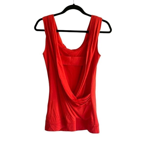 DIANE VON FÜRSTENBERG Silk Draped Sleeveless Blouse Red 6 - Picture 4 of 12